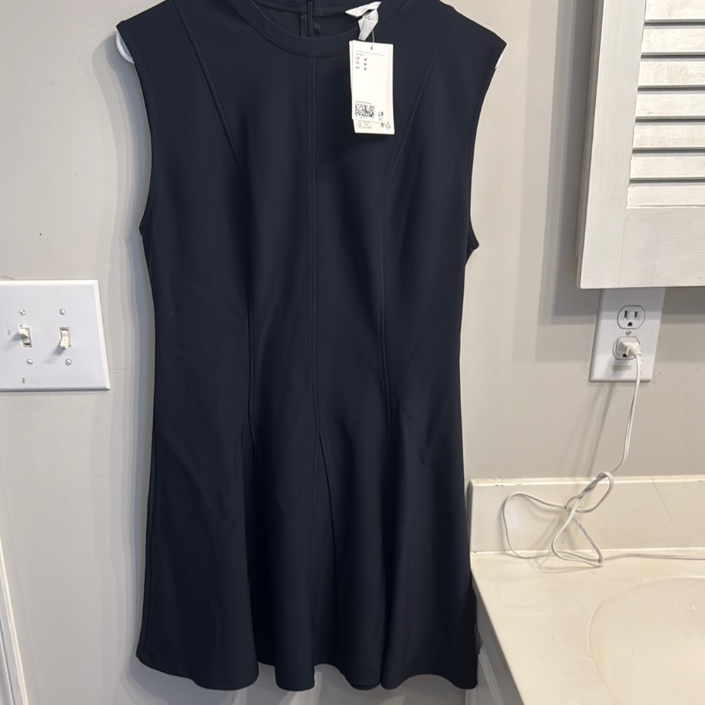 H&M Black Sheath Mini Dress with Mock Neck